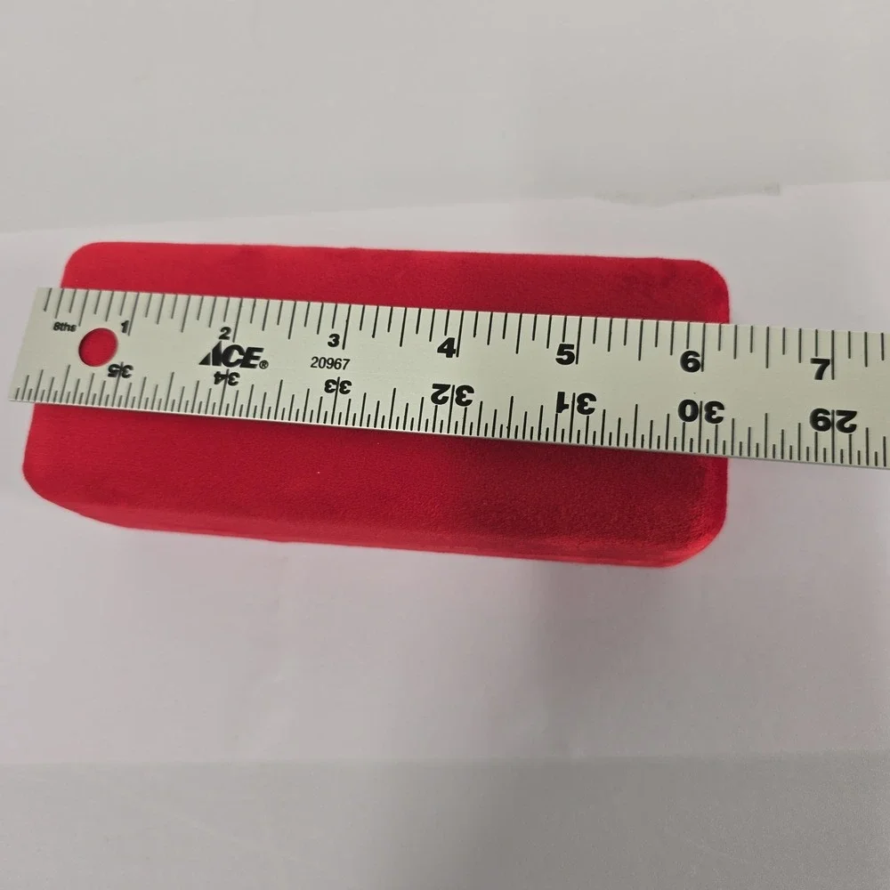 Carolina Herrera Red Velvet Eyeglass Case with Microfiber Cloth - Picture 6 of 6